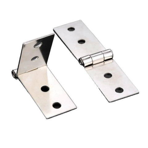 Rotating Concealed Cabinet Door Hinges Set 2 Pieces Silver Four Hole Furniture Hinges With Screws 74 By 20mm Easy Install