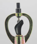 Heavy Duty 360 Degree Rotating Rooftop Sprinkler For Backyard Boss Lawn Cooling And Garden Watering With Smooth Sweep Adjustment And Built Different Zinc Frame close-up of rotating nozzle and metal frame