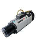 Badass 9Kw Iso30 Atc Cnc Spindle Motor Featuring Air Cooling And Integrated Vfd Inverter For Smooth 24000Rpm Metal Milling and routing, side view.