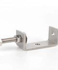 Kyien 65mm stainless steel C-clamp, side view with threaded screw and base mounting hole