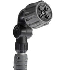 2-Pack Telescoping Watering Tool With Five-Position Pole Extending From 3.5 To 6 Feet, spray head close-up with lock