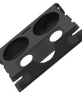 Iron Build Spray Bottle Rack Wall Mount Organizer for garage or shop upright bottle storage setup with powder-coated finish