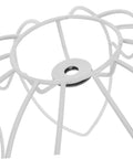 DIY Flower Wire Light Cage Frame For Pendant Lamps Built From Heavy Duty Iron with a matte white finish viewed from above.