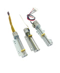 Compact Micro Linear Stepper Motor With Integrated Lead Screw DC 5V 2 Phase 4 Wire All Metal Build showing three motors with lead screws.