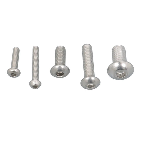 Beefy Stainless Steel Metric Bolts And Nuts Set M2 M3 M4 M5 With Flat Washers And Lock Washers, Precision Threaded Fasteners For Electronics, Machinery, And DIY Projects, High Hardness, Corrosion Resistant, Long Lasting, assorted stainless button head bolts