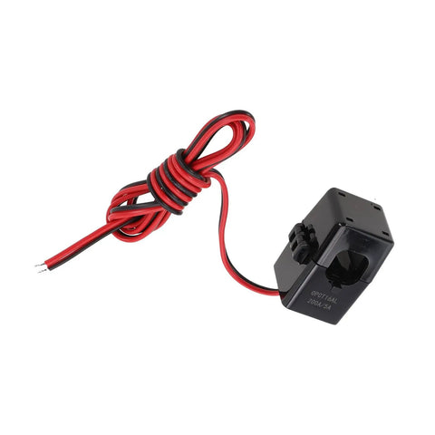 Slick Split Core Current Transformer Clamp Sensor With 50A To 200A Rating And 5A Output Dead On Accuracy Low Resistance Leads black wire