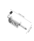 Heavy Duty Spring Loaded Latch Kit 2 Pcs Thickened Iron Safety Pins For Cabinets Mechanical Hinges And Automotive Applications Easy To Install Robust Construction Versatile Cabinet Shelf Pin And Locking Pin Set shown with dimensions