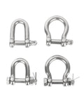 Heavy Duty Stainless Steel Shackle M22-M38 Screw Pin Anchor Bow Shackle in 304 stainless steel for rigging and lifting chains