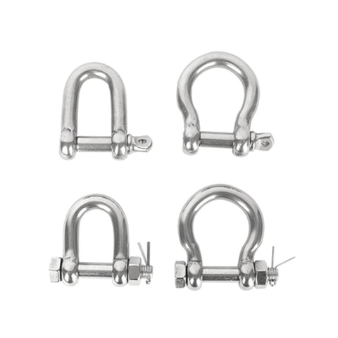 Heavy Duty Stainless Steel Shackle M22-M38 Screw Pin Anchor Bow Shackle in 304 stainless steel for rigging and lifting chains