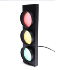 Vintage Style Traffic Light LED Wall Sconce With Remote Control For Club Bar Vibe And Atmosphere Lighting Plug In Creative Nostalgic Traffic Light Design Home Decor