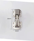 Soft Close Cabinet Door Hinges 4 Inch Stainless Steel Concealed Damping Hardware for Kitchen Cabinets and Closets Rust Resistant Self Closing Hinges with Quiet Close 4 Pack showing hinge dimensions