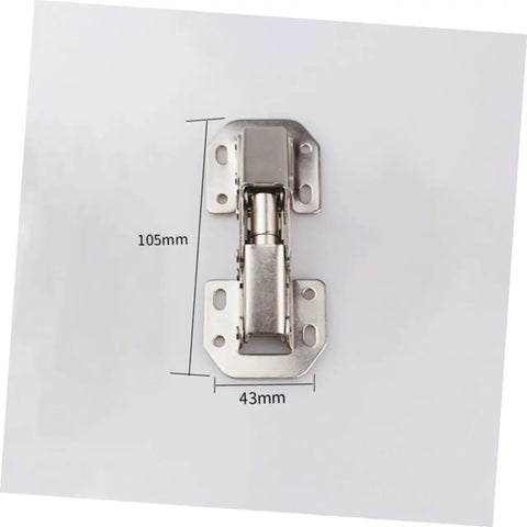 Soft Close Cabinet Door Hinges 4 Inch Stainless Steel Concealed Damping Hardware for Kitchen Cabinets and Closets Rust Resistant Self Closing Hinges with Quiet Close 4 Pack showing hinge dimensions