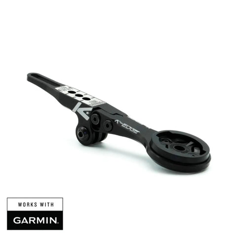 Integrated Handlebar System Bicycle Computer Mount For Garmin And Wahoo GPS Devices Black with quick release design.