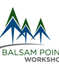 Balsam Point Workshop logo featuring three stylized trees with blue and green colors