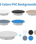 JAYEGT Motorized Rotating Display Stand, 7.87 Inch 360 Degree Electric Turntable with five color PVC backgrounds