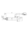 High Performance Water Cooled Spindle For Heavy Duty Turning And Milling Centers Featuring HSK Shank with technical dimensions.
