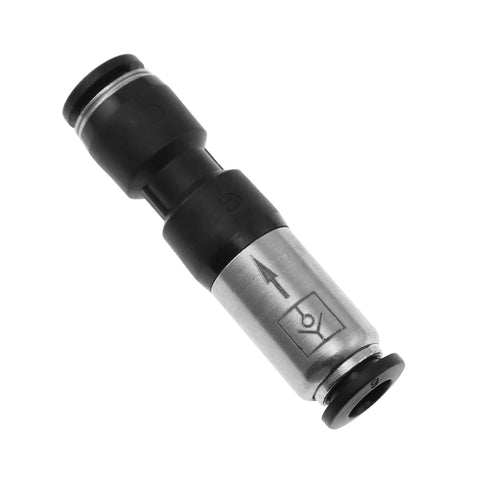 4 Pack Straight Head One Way Pneumatic Check Valves Push In Air Tube Connectors 6mm For Air Compressors And Mechanical Electronics And DIY Automotive Automation Equipment, nickel-plated copper and plastic construction