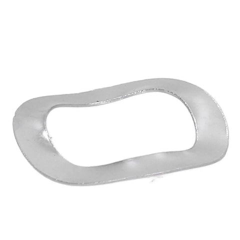 100 Pcs Wave Washer Set In Stainless Steel A2 70 Grade Three Wave Gaskets For Fasteners M6 Hardware And DIY Projects For Home Garage Car Maintenance Durable Corrosion Resistant Easy Fit, M6 washer close-up