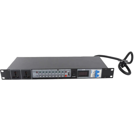 Keep Your Stage Gear Protected With This Rack Mount Power Sequencer Featuring A Slick Digital Display 10 Outlets Us Plug for PA systems.