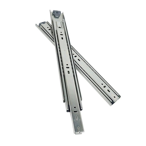 51 Inch Wide Three Section Heavy Duty Drawer Slide Rail Lockable Industrial Load Bearing 2 Piece Set Without Lock 38 Inch Rails 950mm