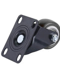 Rock Solid 1.5 Inch Caster Wheels 4 Pack Heavy Duty Industrial swivel caster with steel mount and PU rubber wheel.