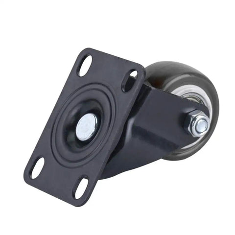 Rock Solid 1.5 Inch Caster Wheels 4 Pack Heavy Duty Industrial swivel caster with steel mount and PU rubber wheel.