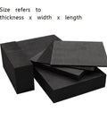 Graphite Block With Glossy Exterior For Electrodes And Sintering Applications Square Plate 20x50x50mm One Piece displayed at angles
