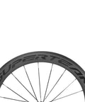 Top view of 25mm U-Shape Carbon Road Wheelset 700c Clincher with 60mm depth Toray T700 fiber, supports V-Brake, showing rim details