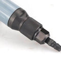 Close-up of the connector on the Badass 4 Inch Pneumatic Angle Grinder featuring stepless speed control and smooth exhaust.