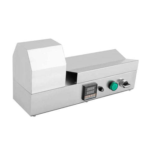 Fast Heat Electric Bottle Sleeve Shrinker Machine With Digital Temp Control For Wine Capsules Up To 70 Millimeters, stainless steel design.