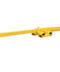 Rock Solid Forklift Jib Boom Crane Attachment With Bidirectional Telescopic Carbon Steel Hoist, bright yellow crane for heavy loads.