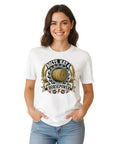 Men's Vintage Hay Horsepower T-Shirt Featuring Soft 100% Cotton Fabric With Distressed Farm Garage Badge Graphic.