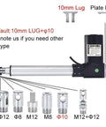 Beefy 100Mm Stroke Electric Linear Actuator With Position Feedback, 12V And 24V Operation, 2000N Push Force, multiple fix types