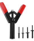 Poly Rivet Gun Kit with Rivet Removal Tool Ergonomic Lightweight Design for Plastic Rivets includes 40 Polyoxymethylene Rivets.