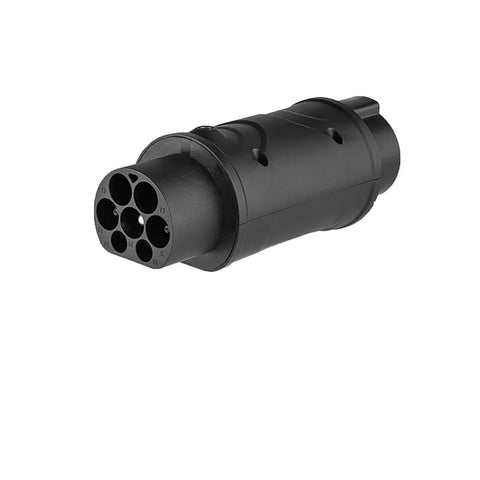 Heavy Duty Type 2 To Type 1 EV Charger Adapter 32A 7KW IP55 Weatherproof SAE J1772 connector, designed for durable EV charging.