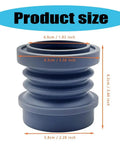 Heavy Duty Coffee Grinder Air Blow Bellow Compatible With Single Dose Hoppers Quick Press Cleanup Tool Save Serious Time On Espresso Machine Maintenance And Daily Grind Routine Prep, silicone bellow showing size in cm/inches.