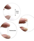 25 Pack Clear Round Glass Table Protectors, 1 Inch Non Adhesive Pvc Spacers showing 1 inch round and 2mm thick PVC spacer.