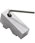 Heavy Duty Adjustable Angle V Block For Milling Precision 90 Deg With 0-60 Deg Vice Grip Hold Clamp, made from high hardness steel, top view.
