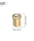 Premium Ball Plunger Catch Latches For Cabinet Doors And Deep Drawers Smooth Quiet Close, 5mm x 8.5mm solid brass catch detail