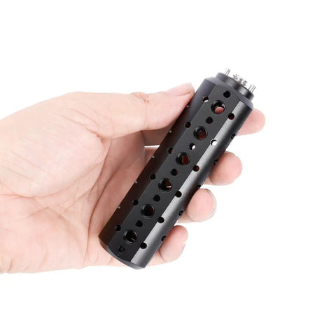 Rock Solid Cheese Mount Camera Extension Handle Grip For Pro DSLR Video Rig Setup with full body threading held in a hand