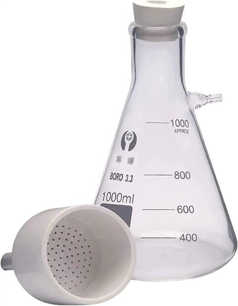 Lab Vacuum Filtration Apparatus Complete Suction Filter Kit with hand pump funnel and distillation equipment flask and funnel