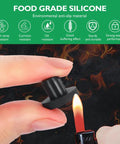 Four Sizes T Shaped Silicone Plugs 3.0 MM, 3.3 MM, 3.5 MM And 3.8 MM 0.125 Inch Soft Flexible Rubber Stopper End Caps shown resisting heat