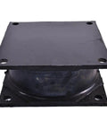 Heavy Duty Shock Absorber Replacement For Dynapac Compaction Rollers CA15 CA121 CA150 CA152 tough black unit with mounting holes.