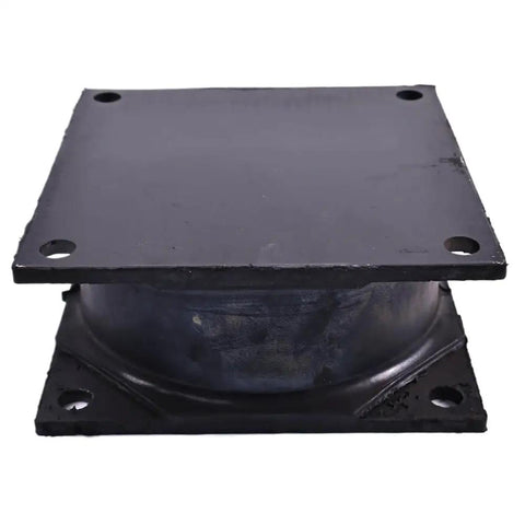 Heavy Duty Shock Absorber Replacement For Dynapac Compaction Rollers CA15 CA121 CA150 CA152 tough black unit with mounting holes.
