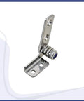 Left-hand 304 stainless steel damping hinge with mounting plate and adjustable torque 0.4 N·m