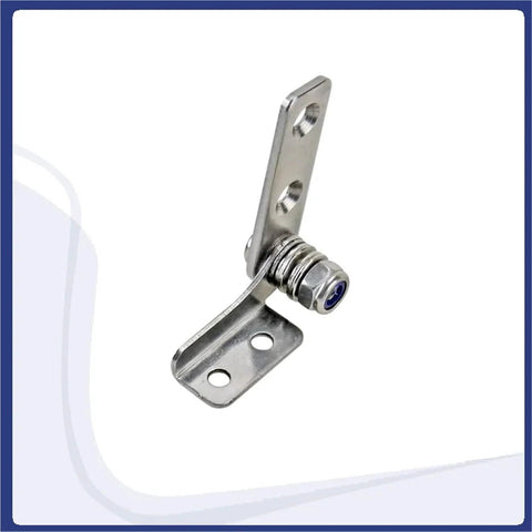 Left-hand 304 stainless steel damping hinge with mounting plate and adjustable torque 0.4 N·m