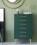10 Piece 5 Inch Gold Cabinet Handles Set Crystal Acrylic Drawer Pulls on green dresser, brushed brass finish, modern decor