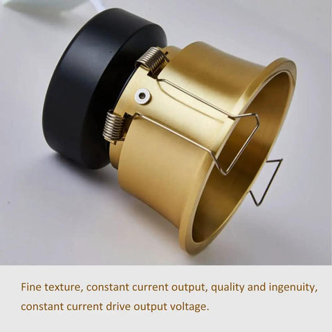 3 Inch Recessed Led Can Lights Solid Brass Eyeball Spotlight 30 Degree Rotatable Downlight Kit showcasing brass housing and mounting detail.