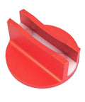 Red Magnetic Car Jack Pad Aluminum Slotted Magnet Pinch Weld Frame Rail Adapter for Trucks, SUVs, Sedans, Puck Jacking Pad
