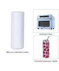4 Pack 20 Oz Glitter Pink Sublimation Tumblers Skinny With Straws Ready For Custom Designs, oven, and printed tumbler